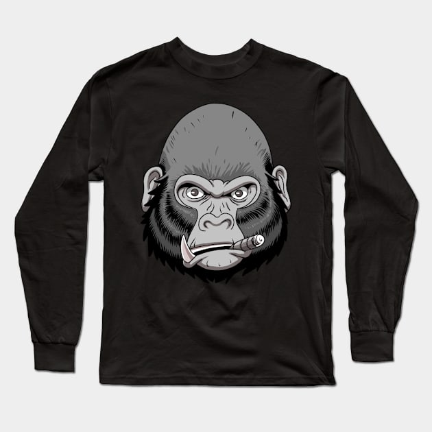 WTF GORILLA Long Sleeve T-Shirt by pnoid